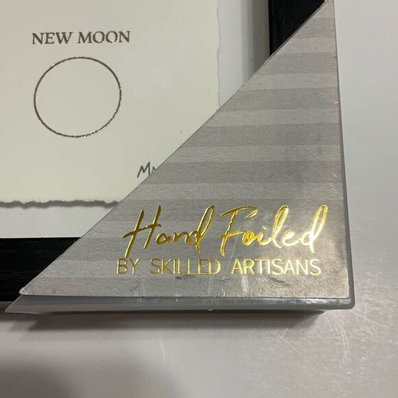 Moon, Sun and Zodiac Hand Foiled Framed Paper Art. Cream and Gold. So Cool - Picture 3 of 9